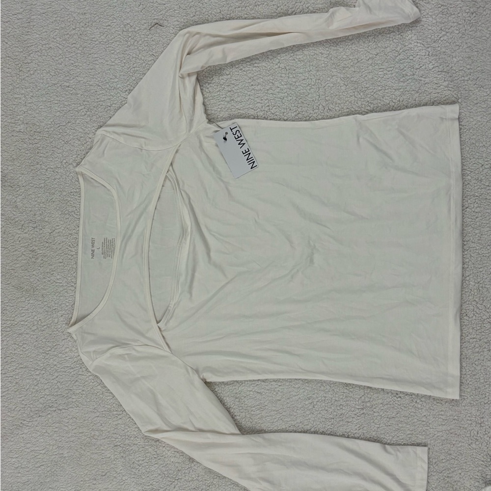 Elegant Cream Long Sleeve Top